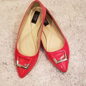 Jones New York red and silver flats 7.5